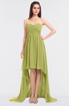 ColsBM Skye Pistachio Sexy A-line Strapless Zip up Sweep Train Ruching Bridesmaid Dresses