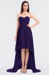 ColsBM Skye Royal Purple Sexy A-line Strapless Zip up Sweep Train Ruching Bridesmaid Dresses