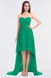 ColsBM Skye Sea Green Sexy A-line Strapless Zip up Sweep Train Ruching Bridesmaid Dresses