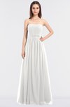 ColsBM Lexi Cloud White Elegant Bateau Sleeveless Zip up Floor Length Appliques Bridesmaid Dresses