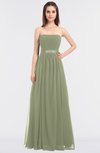 ColsBM Lexi Moss Green Elegant Bateau Sleeveless Zip up Floor Length Appliques Bridesmaid Dresses