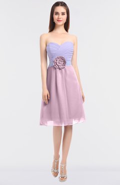 ColsBM Kadence Baby Pink Modern A-line Strapless Sleeveless Flower Bridesmaid Dresses