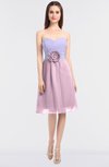 ColsBM Kadence Baby Pink Modern A-line Strapless Sleeveless Flower Bridesmaid Dresses