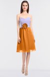 ColsBM Kadence Orange Modern A-line Strapless Sleeveless Flower Bridesmaid Dresses