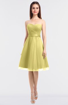 ColsBM Olivia Daffodil Princess A-line Strapless Knee Length Bow Bridesmaid Dresses