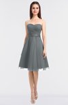 ColsBM Olivia Frost Grey Princess A-line Strapless Knee Length Bow Bridesmaid Dresses