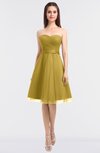 ColsBM Olivia Misted Yellow Princess A-line Strapless Knee Length Bow Bridesmaid Dresses