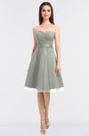 ColsBM Olivia Platinum Princess A-line Strapless Knee Length Bow Bridesmaid Dresses