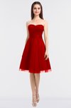 ColsBM Olivia Red Princess A-line Strapless Knee Length Bow Bridesmaid Dresses