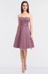 ColsBM Olivia Silver Pink Princess A-line Strapless Knee Length Bow Bridesmaid Dresses