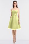 ColsBM Olivia Wax Yellow Princess A-line Strapless Knee Length Bow Bridesmaid Dresses