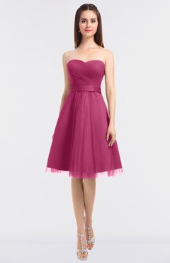 ColsBM Olivia Wild Orchid Princess A-line Strapless Knee Length Bow Bridesmaid Dresses