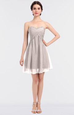 ColsBM Denise Light Pink Glamorous A-line Sleeveless Zip up Mini Appliques Bridesmaid Dresses