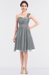 ColsBM Emelia High-rise Elegant A-line Sleeveless Zip up Knee Length Ruching Bridesmaid Dresses