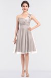ColsBM Emelia Light Pink Elegant A-line Sleeveless Zip up Knee Length Ruching Bridesmaid Dresses