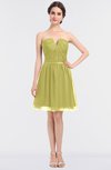 ColsBM Julissa Daffodil Glamorous Strapless Sleeveless Zip up Knee Length Ruching Bridesmaid Dresses
