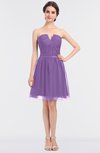 ColsBM Julissa Hyacinth Glamorous Strapless Sleeveless Zip up Knee Length Ruching Bridesmaid Dresses