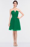 ColsBM Julissa Pepper Green Glamorous Strapless Sleeveless Zip up Knee Length Ruching Bridesmaid Dresses