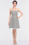 ColsBM Julissa Platinum Glamorous Strapless Sleeveless Zip up Knee Length Ruching Bridesmaid Dresses