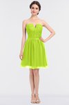 ColsBM Julissa Sharp Green Glamorous Strapless Sleeveless Zip up Knee Length Ruching Bridesmaid Dresses
