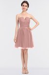 ColsBM Julissa Silver Pink Glamorous Strapless Sleeveless Zip up Knee Length Ruching Bridesmaid Dresses