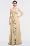 ColsBM Jemma Apricot Gelato Elegant A-line Strapless Sleeveless Ruching Bridesmaid Dresses