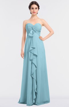 ColsBM Jemma Aqua Elegant A-line Strapless Sleeveless Ruching Bridesmaid Dresses