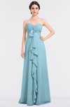 ColsBM Jemma Aqua Elegant A-line Strapless Sleeveless Ruching Bridesmaid Dresses