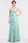 ColsBM Jemma Blue Glass Elegant A-line Strapless Sleeveless Ruching Bridesmaid Dresses