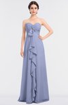 ColsBM Jemma Blue Heron Elegant A-line Strapless Sleeveless Ruching Bridesmaid Dresses