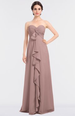 ColsBM Jemma Blush Pink Elegant A-line Strapless Sleeveless Ruching Bridesmaid Dresses