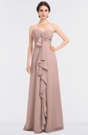 ColsBM Jemma Dusty Rose Elegant A-line Strapless Sleeveless Ruching Bridesmaid Dresses