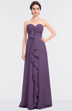 ColsBM Jemma Eggplant Elegant A-line Strapless Sleeveless Ruching Bridesmaid Dresses