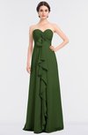ColsBM Jemma Garden Green Elegant A-line Strapless Sleeveless Ruching Bridesmaid Dresses