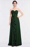 ColsBM Jemma Hunter Green Elegant A-line Strapless Sleeveless Ruching Bridesmaid Dresses