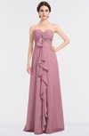 ColsBM Jemma Light Coral Elegant A-line Strapless Sleeveless Ruching Bridesmaid Dresses
