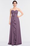 ColsBM Jemma Mauve Elegant A-line Strapless Sleeveless Ruching Bridesmaid Dresses