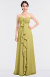ColsBM Jemma Misted Yellow Elegant A-line Strapless Sleeveless Ruching Bridesmaid Dresses