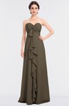 ColsBM Jemma Otter Elegant A-line Strapless Sleeveless Ruching Bridesmaid Dresses
