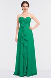 ColsBM Jemma Pepper Green Elegant A-line Strapless Sleeveless Ruching Bridesmaid Dresses