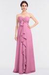 ColsBM Jemma Pink Elegant A-line Strapless Sleeveless Ruching Bridesmaid Dresses