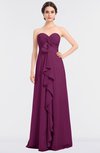 ColsBM Jemma Raspberry Elegant A-line Strapless Sleeveless Ruching Bridesmaid Dresses