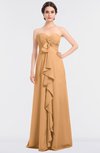 ColsBM Jemma Salmon Buff Elegant A-line Strapless Sleeveless Ruching Bridesmaid Dresses