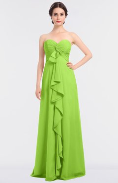ColsBM Jemma Sharp Green Elegant A-line Strapless Sleeveless Ruching Bridesmaid Dresses