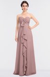 ColsBM Jemma Silver Pink Elegant A-line Strapless Sleeveless Ruching Bridesmaid Dresses