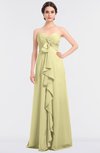 ColsBM Jemma Soft Yellow Elegant A-line Strapless Sleeveless Ruching Bridesmaid Dresses