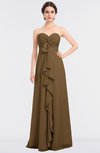 ColsBM Jemma Truffle Elegant A-line Strapless Sleeveless Ruching Bridesmaid Dresses