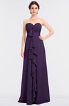 ColsBM Jemma Violet Elegant A-line Strapless Sleeveless Ruching Bridesmaid Dresses