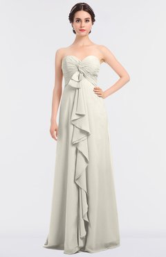 ColsBM Jemma Whisper White Elegant A-line Strapless Sleeveless Ruching Bridesmaid Dresses