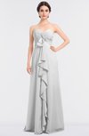 ColsBM Jemma White Elegant A-line Strapless Sleeveless Ruching Bridesmaid Dresses